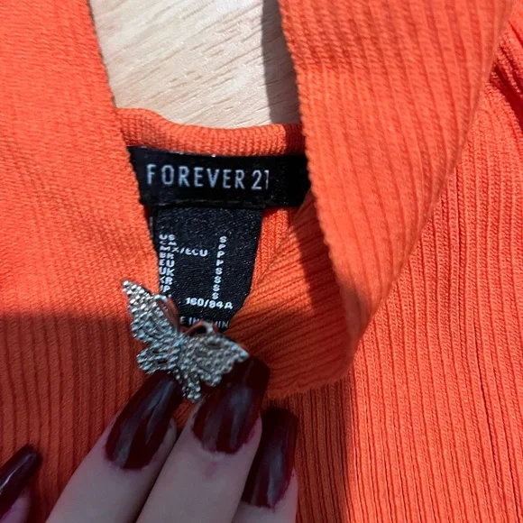 orange halter top - Picture 2 of 2